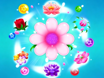 花朵泡泡消